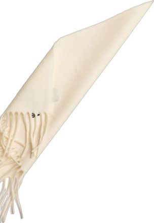 Moschino Womens Scarf White Lambswool Accessories