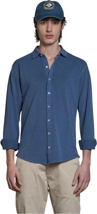 IMPURE Hombre, Camisas, Azul, Talla: L