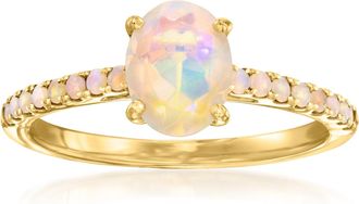 Ross-Simons Opal Birthstone Ring in 18kt Gold Over Sterling