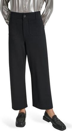 DKNY High Waist Straight Leg Pants in Black at Nordstrom Rack, Size X-Small