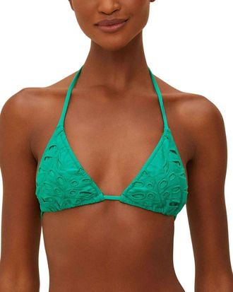 Farm Rio Farm Rio Monstera Eyelet Triangle Bikini Top