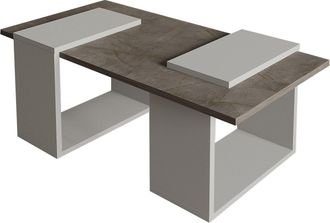 Hanah Home Tavolino In Legno matris - 90 X 46 X 37 Cm - Grigio