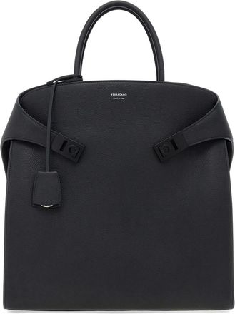Ferragamo Black Hug Large Tote