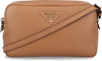 Prada Brown Logo Crossbody Bag