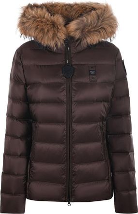 Blauer Quilted Satin Nylon Down Jacket