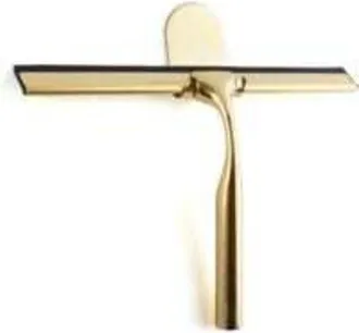 OEM Escobilla De Ducha De Acero Inoxidable Dorado Para Ba&ntilde;o, Escobilla De Ducha De Cristal Ancha [9,8], Silicona De Alta Calidad, Ducha Con Soporte, No Re