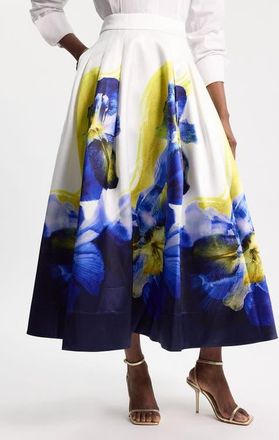 Karen Millen Floral High Waist A-line Skirt in Multi at Nordstrom, Size 10
