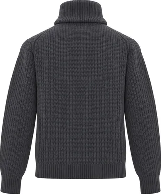 Max Mara Ribbed Virgin Wool Sweater - Gray