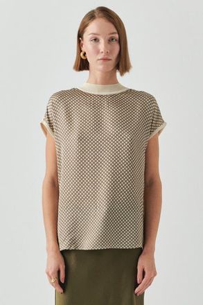 Exquise Penny Blouse in Brown Patterned at Nordstrom, Size Xx-Large