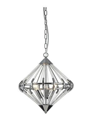 Netlighting Gerda 3 Light Chrome Ceiling Fitting in Grey