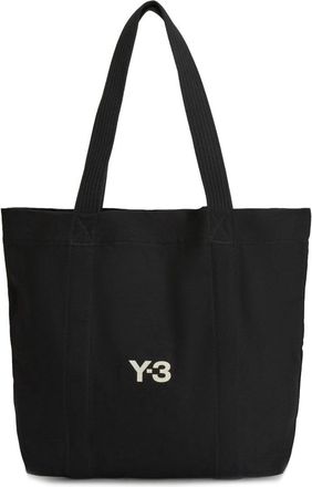 adidas Unisex Cotton Logo Tote Bag Black Handbags Hand
