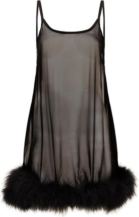 Gilda & Pearl Diana Marabou Babydoll Size M