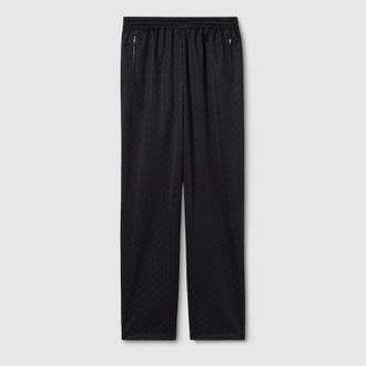Gucci GG Jersey Jacquard Leisure Pants, Black, Ready-to-wear