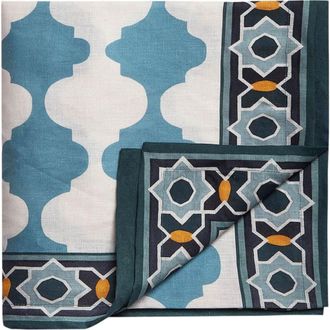 La DoubleJ Large Tablecloth in Plaza Sky Blue at Nordstrom