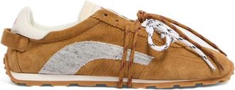 Dsquared2 Platte Schoenen - Heren - Sneakers - Bruin - 43 EU - Leer - Schoenen