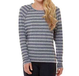 Shape Active Stripe Long Sleeve Tee In Heather Grey Stripe