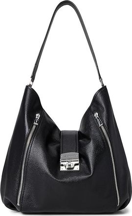 Michael Kors Addie Large Hobo Shoulder Womens Handbags Black, Synthetic