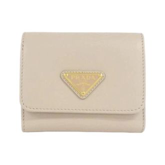Prada Pre-owned Wallets, female, Beige, Size: ONE SIZE Pre-owned City Calf Wallet