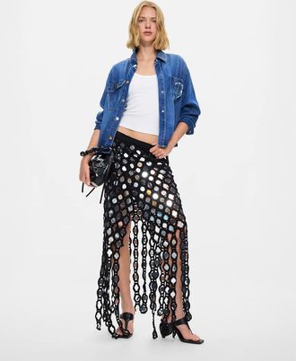 Desigual Pareo alluncinetto nero con paillettes