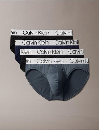 Calvin Klein Mens Chromatic 4-Pack Hip Brief - Multi - XL