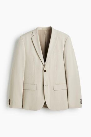 H&M Slim Fit Single-breasted Jacket in Beige at Nordstrom, Size 46