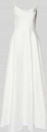 Laona Abendkleid aus Satin mit r&uuml;ckseitigem Knotendetail in Offwhite, Gr&ouml;&szlig;e 34