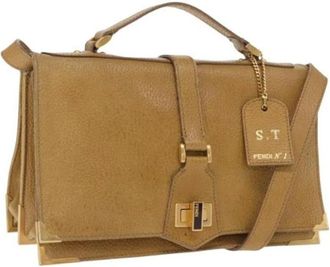 Fendi Pre-owned Handbags, female, Brown, Size: ONE SIZE Pre-owned Vintage Leather Handbag