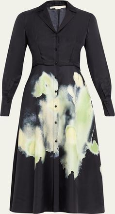 Jason Wu Watercolor Floral Silk Shirtdress
