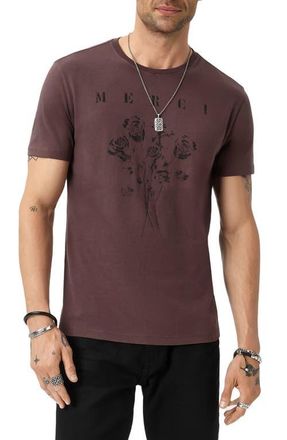 John Varvatos Merci Graphic T-Shirt in Merlot at Nordstrom, Size Xx-Large