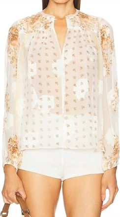 Ulla Johnson Aster Long Sleeve Blouse In Alabaster