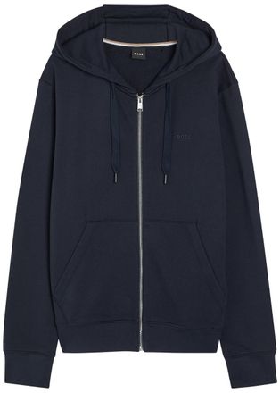 BOSS Boss Spence Hooded Cotton Sweatshirt - Dark Blue - XL