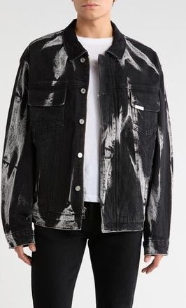 Rta Danny Denim Trucker Jacket in Black Marquina at Nordstrom Rack, Size Xxx-Large