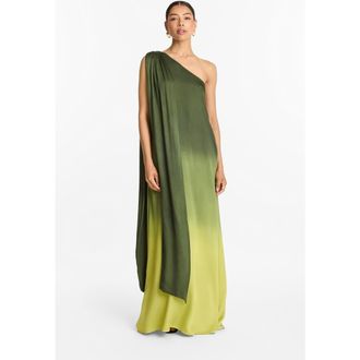 Diarrablu Raya Gown Ombra Olive in Fsc Certified Viscose at Nordstrom, Size Medium
