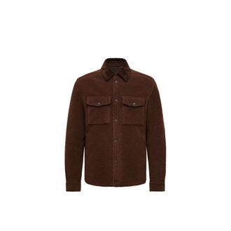 Moncler Moncler Teddy Corduroy-trimmed Shirt Jacket, Men, Brown, Size: Xxl