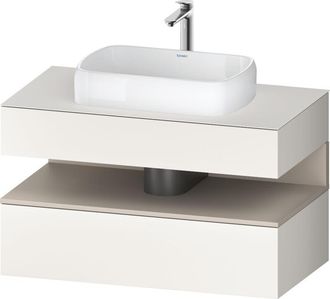 Duravit Duravit - Qatego Consola Mueble Bajo Lavabo, 1 Extra&iacute;ble, 1 Caj&oacute;n
