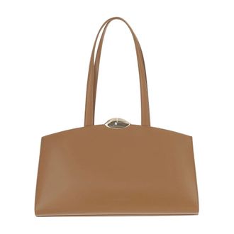 Benedetta Bruzziches Leren Tote Bag met Magnetische Sluiting - Dames - Schoudertassen - Bruin - ONE Size - Leer - Tassen