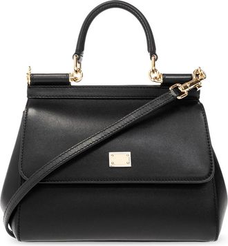 Dolce & Gabbana Sicily Medium schoudertas - Dames - Handtassen - Zwart - ONE Size - Leer - Tassen