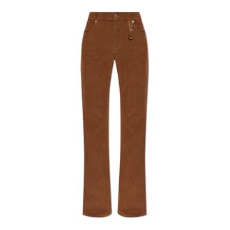 Stella McCartney Pantalones de pana - Trousers - Mujer - Marr&oacute;n - W29