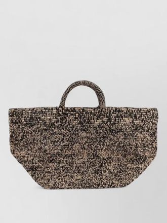 Ibeliv vanilla shoulder bag woven texture handles