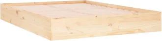 vidaXL Estructura De Cama Doble Sin Colch&oacute;n Madera Maciza 135x190 Cm Vidaxl