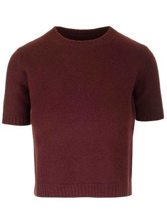 Maison Margiela Lambswool Sweater Knitwear Bordeaux-Donna