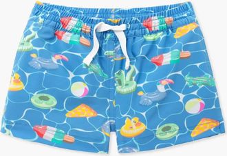 Chubbies Kids Lil Cannonball Crews Swim Trunk In Blue