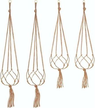 OEM Soporte Y Bandeja Para Plantas, Juego De 4 Colgadores De Macram&eacute;, Soporte Para Macetas Colgantes, Decoraci&oacute;n De Jard&iacute;n Interior/exterior - 2 Piezas De