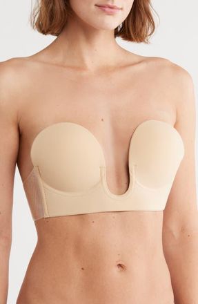 Nordstrom Rack Backless Strapless Adhesive Underwire Bra in Beige at Nordstrom