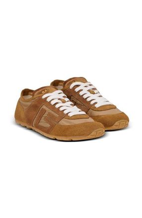 Balmain Racer 45 trainers in suede and nylon in Brown at Nordstrom, Size 46