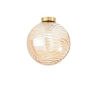 Luce-Ambiente-Design Nereide Ceiling Light in Champagne Glass with Concentric Waves 30 Cm