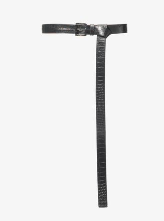 Michael Kors Jodi Crocodile Embossed Leather Belt