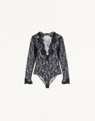 Valentino Stretch Lace Bodysuit Wo
