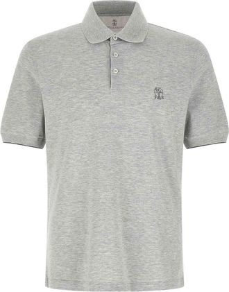Brunello Cucinelli Logo Piqu Polo Shirt