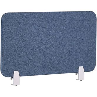 Beliani Panel Separador Azul 72 X 40 Cm Poli&eacute;ster Pet Pantalla Ac&uacute;stica Oficina Wally